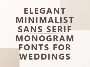 Elegant Minimalist Monogram Fonts for Modern Weddings