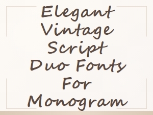 Elegant Vintage Script Duo Fonts for Monograms