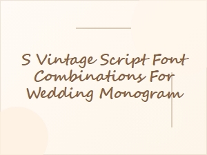 Vintage Script Duos for Wedding Monograms